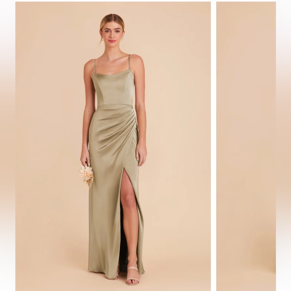 BIRDY GREY Anne Dress Matte Satin Moss Green